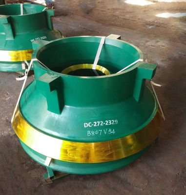 52 SBS Pièces détachées de concasseur à cône Plaquette concave et manteau utilisés pour l'extraction de minerai